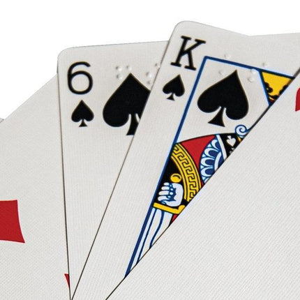 Braille Playing Cards in one CORNER featuring playing cards with braille symbols for inclusivity.