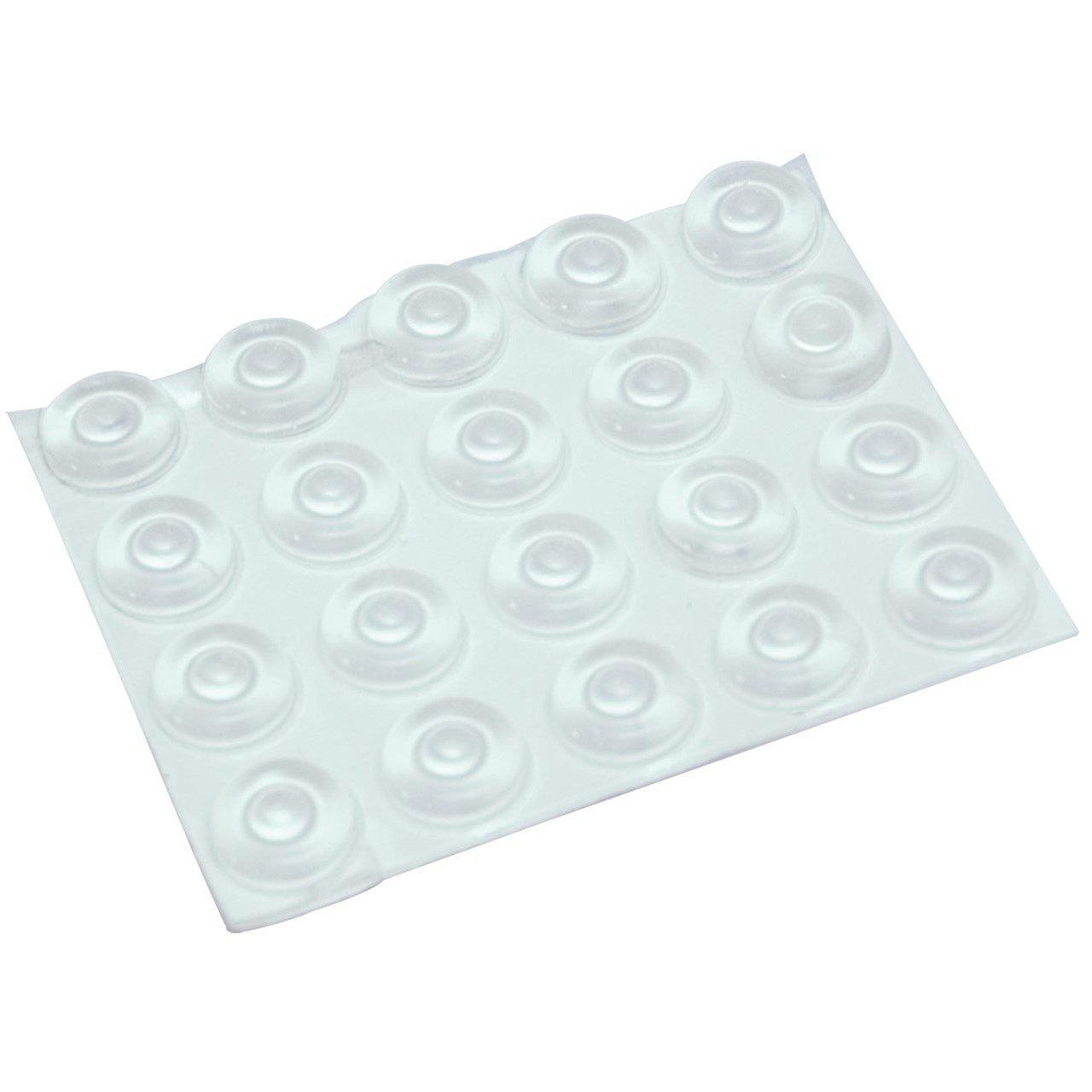 Bump Dots- Large, Soft, Clear -Round with raised center - 20-Pack - The Low Vision Store