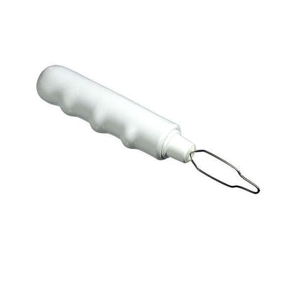 Deluxe button hooks for dexterity with a comfort grip handle for easy buttoning.