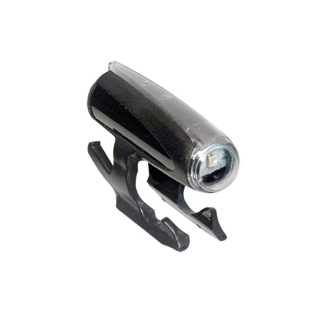 Cane-Lite attachable LED light for canes with clip for secure attachment to walking aids.