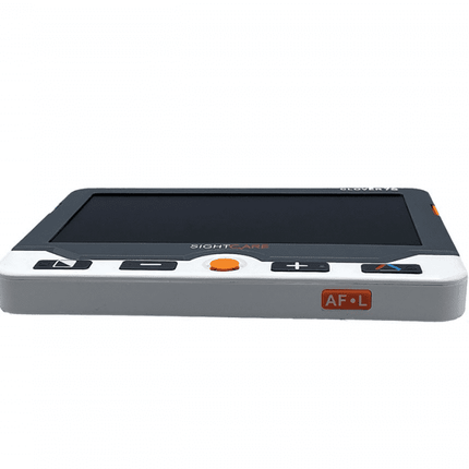 Clover 7 video magnifier, a portable video magnifier with a 7" anti-glare display for close and distance viewing.