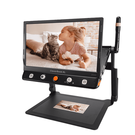 CloverBook Pro XL 16 inch video magnifier with distance viewing and OCR for enhanced visual assistance.