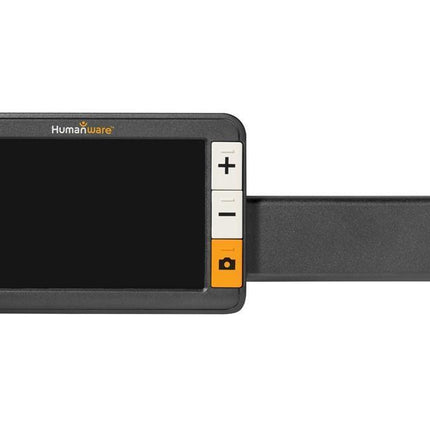Used Explore 5 Handheld Electronic Magnifier showing its HD LCD screen and controls for magnification adjustment.