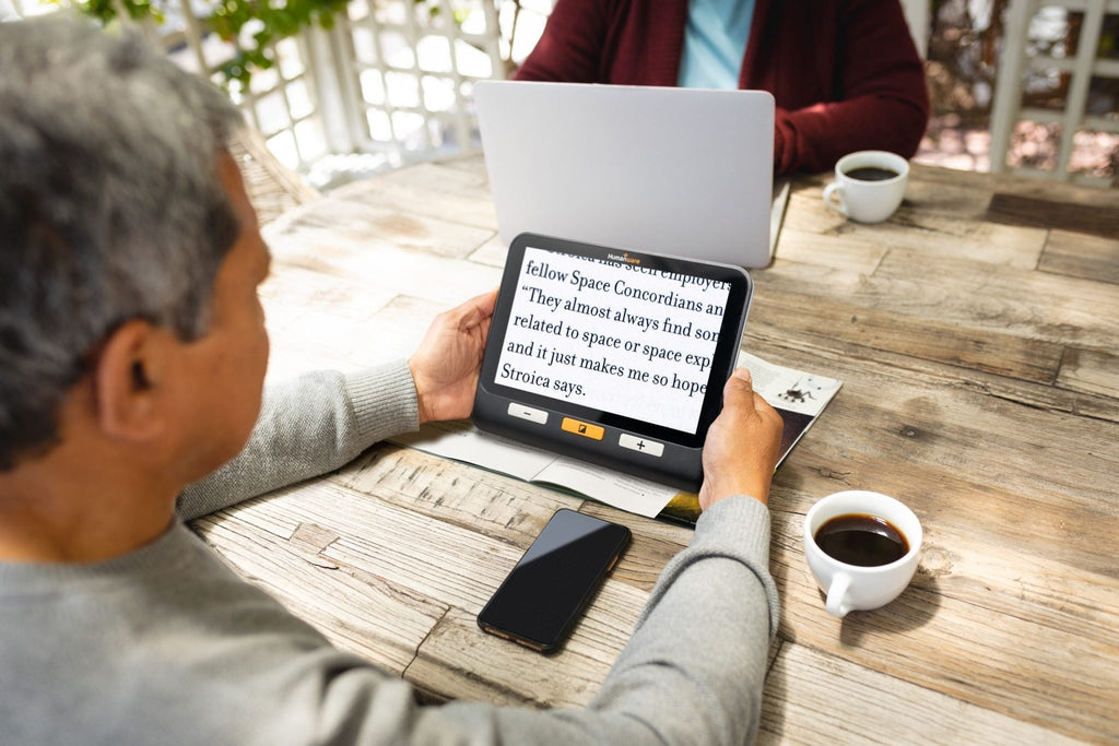 Explore 8 handheld electronic magnifier - The Low Vision Store