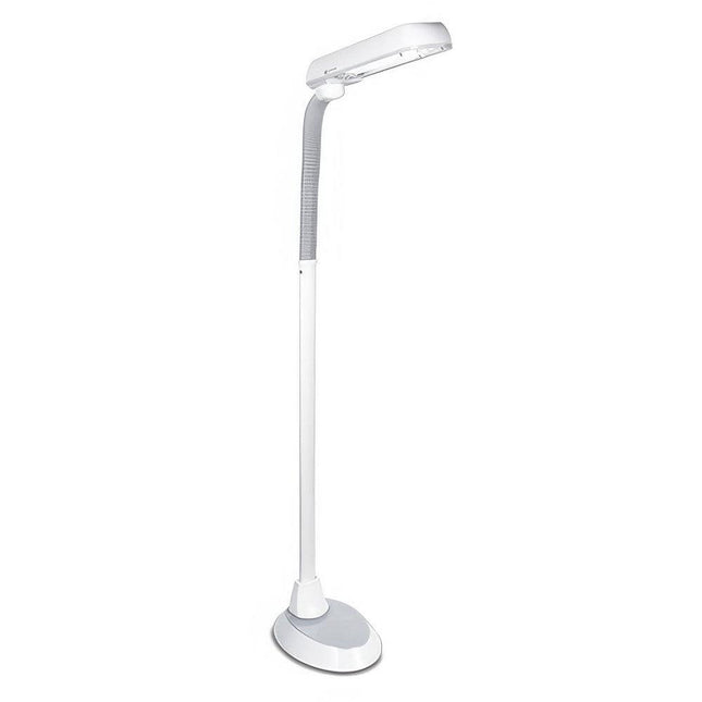 Extended Reach 24-Watt Low Vision Floor Lamp with adjustable height and large shade for precise color discernment.