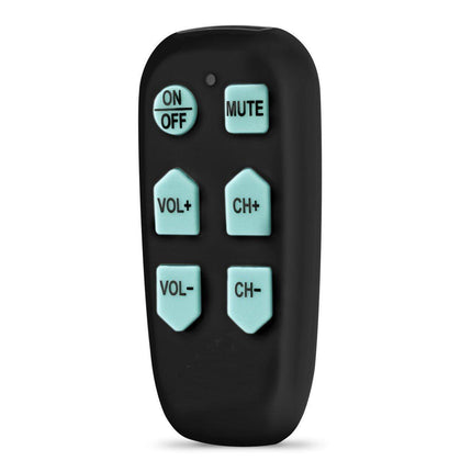 EZ TV Remote, easy to use TV remote for seniors with 6 buttons and ergonomic design for simplified navigation.