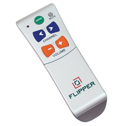 Flipper Two-Device Universal Low Vision Remote for easy TV control, a universal remote for low vision.