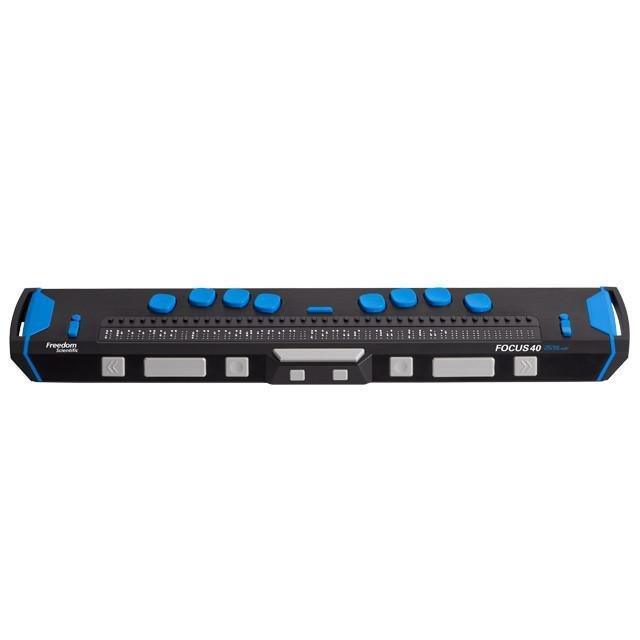 Focus 40 Blue 5th Generation, a ruggedized Braille display for professional, educational, and mobile use.