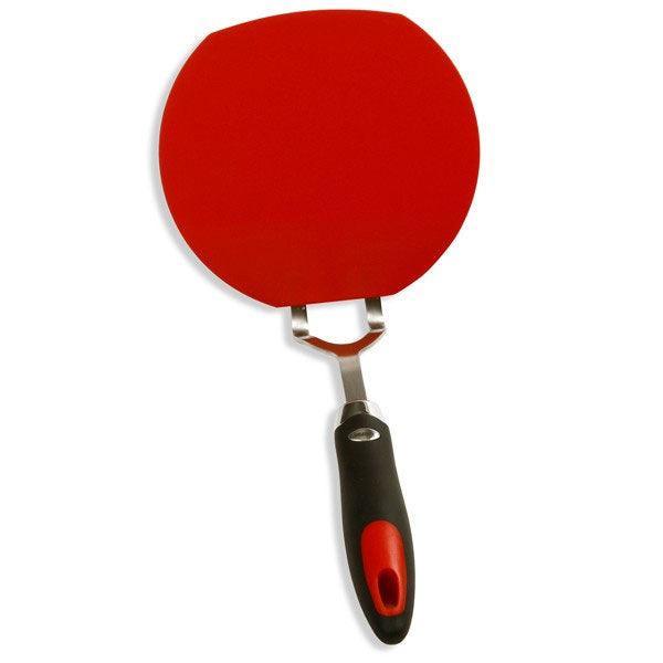 Grip-EZ Flexible Pancake Turner with large red head and comfort grip handle for flipping pancakes and omelets.