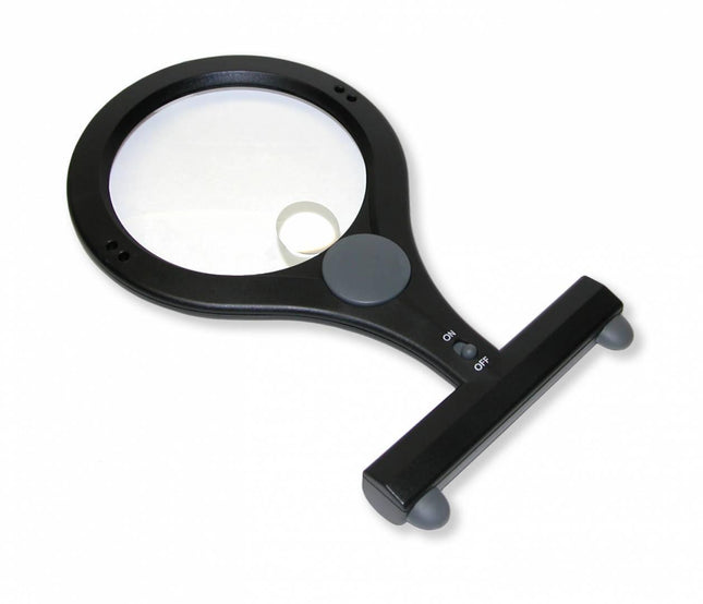 Hands Free, LED Lighted Magnifier w/ Bifocal, hands free lighted magnifier features a 1.5x lens and high power LED.