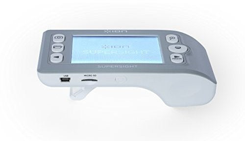 Supersight handheld video magnifier featuring a 3.5-inch VGA display and user-friendly controls.