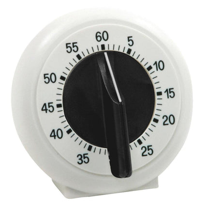 Large-number mechanical timer for low vision with large dial and easy-to-turn knob, perfect for seniors.