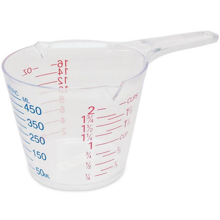 Large Print Measuring Cup with clear plastic design and large print markings for easy reading.