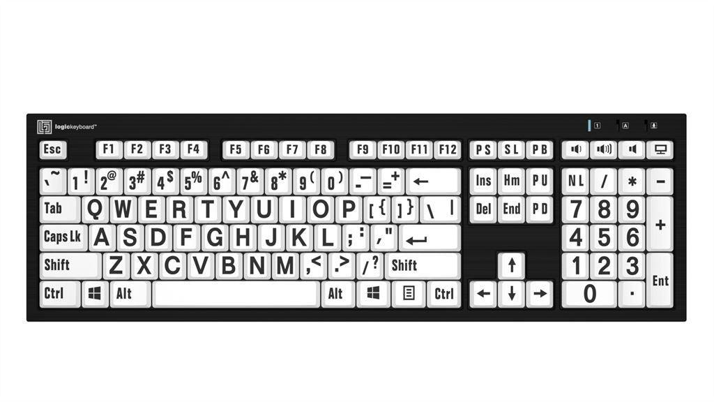 Large Print PC Low Vision Keyboard - The Low Vision Store