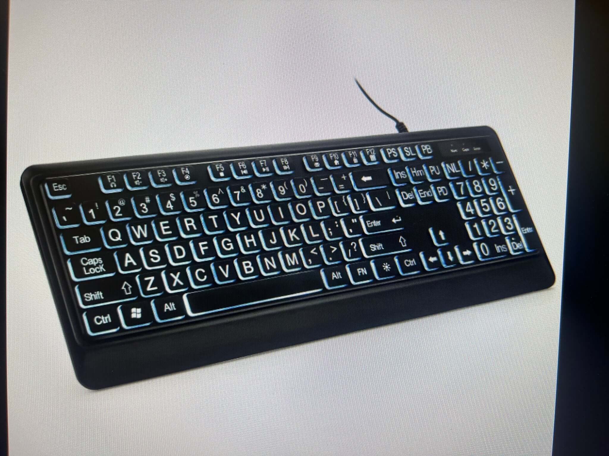 Led Back Keyboard large text LED backlit keyboard – The Low Vision Store