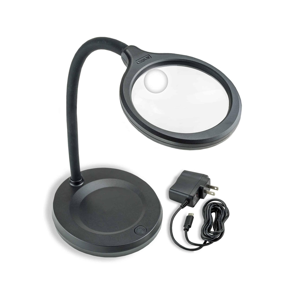 LED 2X Magnifier Desk Lamp with 5X power spot lens - The Low Vision Store