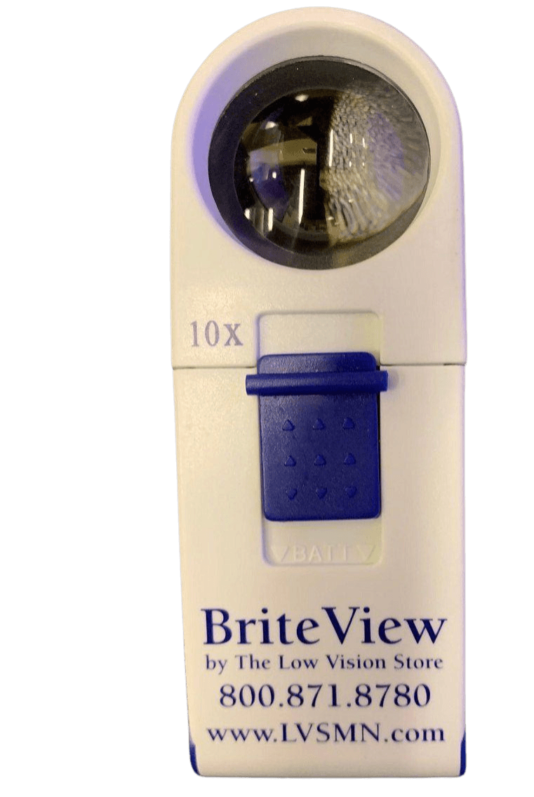 Lighted Brite View 10x Hand - Held Magnifier - The Low Vision Store