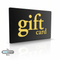 LVS Store gift card displayed on a black background with the text 'gift card' in bold gold letters.