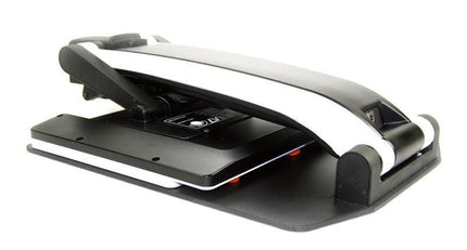 Magni Link Zip Premium portable video magnifier in black and white design with battery for on-the-go reading.