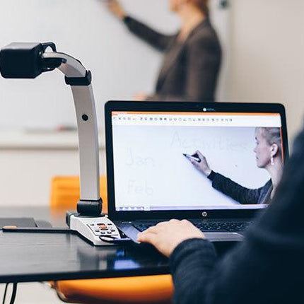 MagniLink Student premium 2 TTS as a video magnifier for low vision in classroom setting.