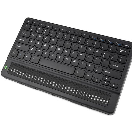 Mantis Q40 Braille Display showcasing keyboard and braille cell interface for accessibility.