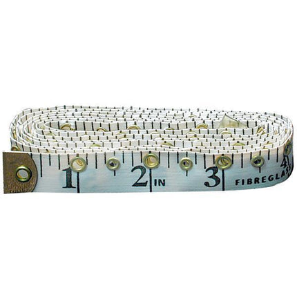 Measuring tape for the visually impaired with large print and tactile markings for easy sewing measurements.