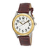 Men's Two Tone Talking Watch with Brown Leather Strap - The Low Vision Store