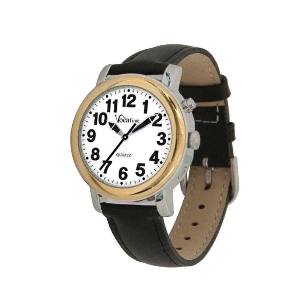 Men's Talking Watch w/ leather band - The Low Vision Store