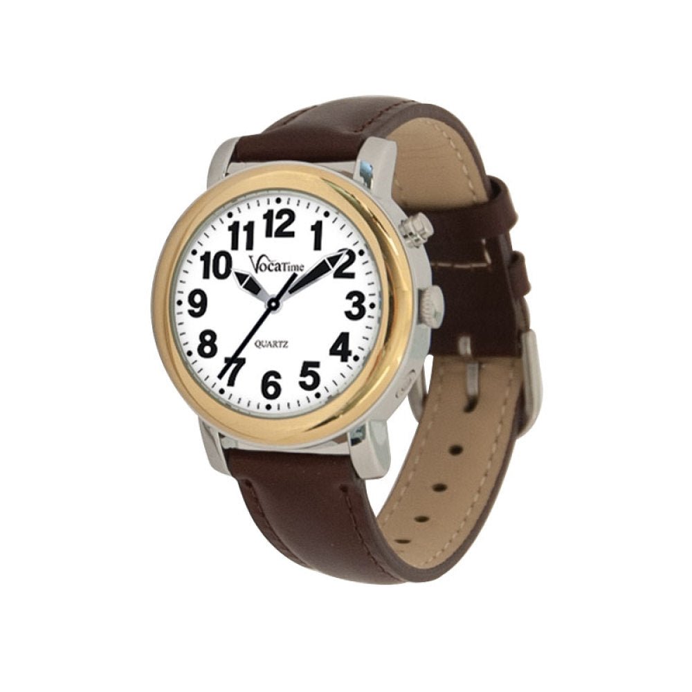 Men's Talking Watch w/ leather band - The Low Vision Store