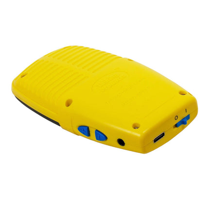 Micro-Speak Plus Talking Digital Voice Recorder in yellow, showing tactile buttons for easy use.