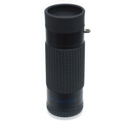 8x21 monocular with case featuring a sure-grip barrel and soft rubberized eyecup for comfortable viewing.