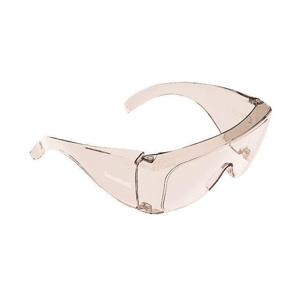 Noir light plum sunglasses with protective lenses designed for low vision patients by Eschenbach and Dioptics.