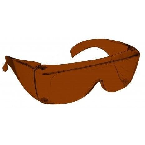 Noir Orange U-67 sunglasses with a unique plastic fit over structure and side shields for UV protection.
