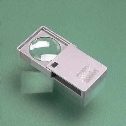 Compact pocket magnifiers featuring a slide-up design for easy use and storage.
