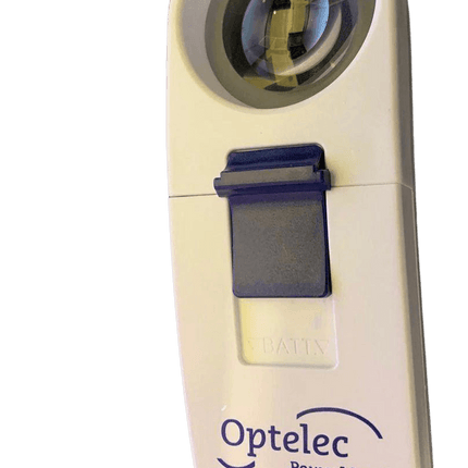 Optelec PowerMag+ 13X LED handheld magnifier with sleek design and high-quality optics