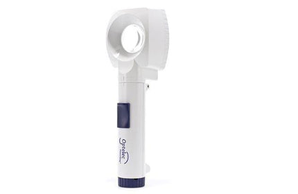 Optelec Power Mag 15X lighted stand magnifier with built-in LED for enhanced reading experience.