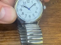 Talking Men’s Watch – Gold Expansion Band – Announces Time, Day & Date
