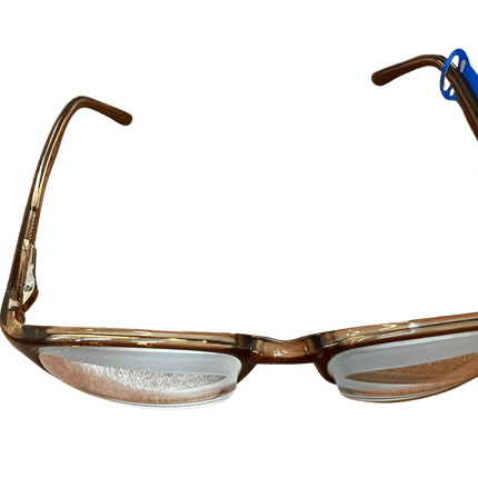 Prismatic Spectacle Glasses with spring hinges and no nose piece, available in various magnifications.