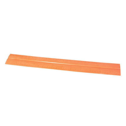 12 Inch / 30cm Braille ruler - tactile measuring tool for the blind and visually impaired, featuring raised markings and Braille numbers.