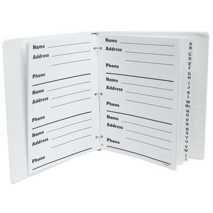 giant print address book refills featuring large print pages for names, addresses, and phone numbers.