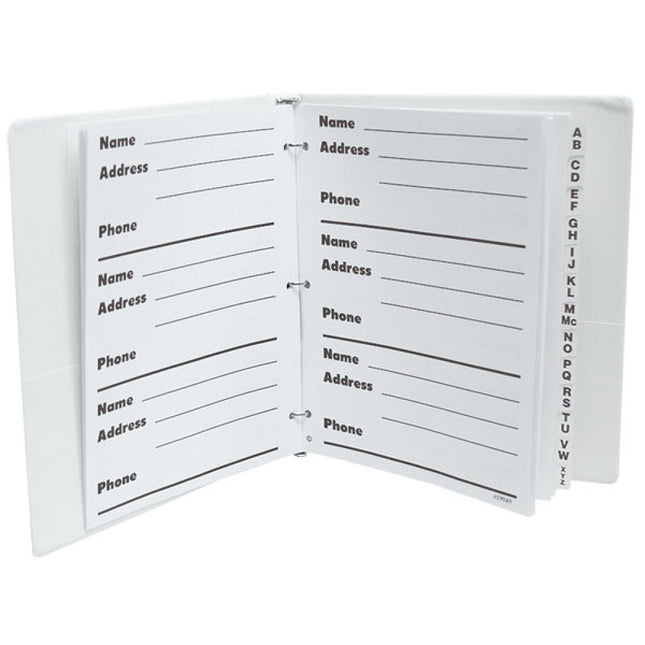 giant print address book refills featuring large print pages for names, addresses, and phone numbers.