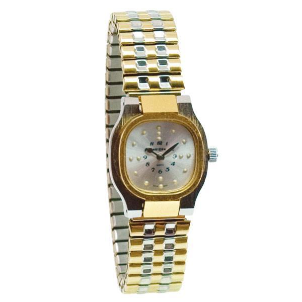 Reizen Ladies and Mens Two Tone - Square Braille Watch - Exp Band - The Low Vision Store