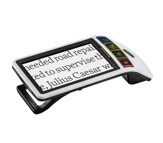 Smartlux Digital 5" portable HD video magnifier for low vision with clear text display and ergonomic design.