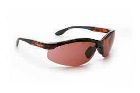 Solar Comfort-Pink wrap-around sunglasses with tinted lenses and stylish frames.