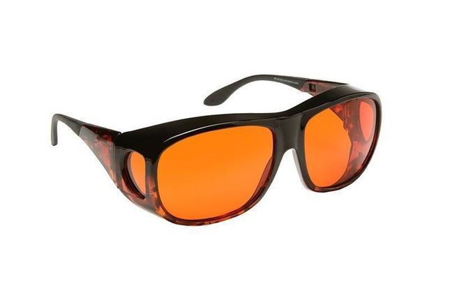 Solar Shield Orange - contrast-enhancing filter sunglasses for low vision patients.
