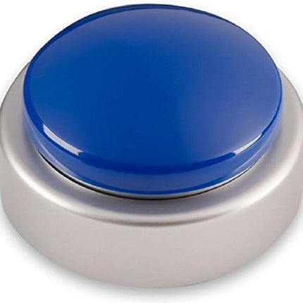 Talking clock with time and date announcement easy-press blue button for voice functionality.