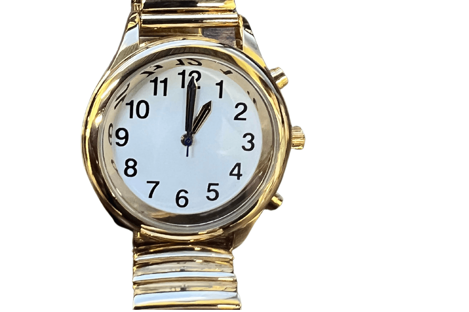 Talking Women's Watch Gold Expansion Band - The Low Vision Store