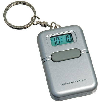 Tel-Time Talking Key Chain Square, a talking keychain for the visually impaired with LCD display.
