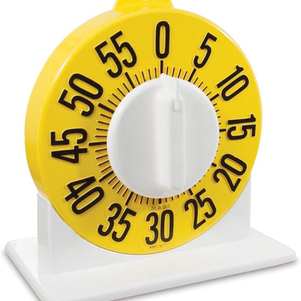 Yellow with black numbers Tactile Low Vision Timer with Stand