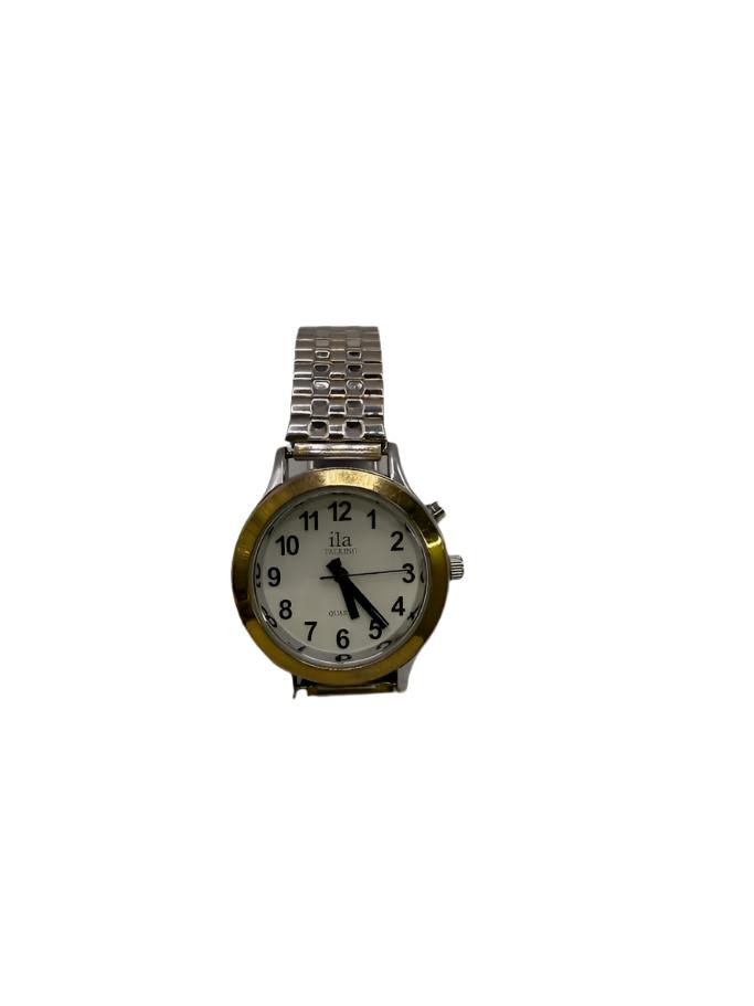 Used Talking Gold and Silver Expandable Talking Watch - The Low Vision Store